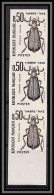 France Taxe N°105 Insectes Coleopteres Beetle Insects Essai Trial Proof Non Dentelé ** Imperf Bande De 3 Couleurs - Farbtests 1945-…