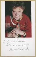 Muriel Spark (1918-2006) - Scottish Novelist - Rare Signed Card + Photo - 2002 - Escritores