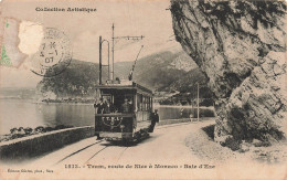 FRANCE - Tram - Route De Nice à Monaco - Baie D'Eze - Collection Artistique - Carte Postale Ancienne - Treinverkeer - Station