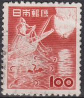 1953 Japan  Kaiser Hirohito (Showa Era )° Mi:JP 592, Sn:JP 584, Yt:JP 539, Cormorant Fishing - Used Stamps