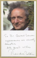Theodore Zeldin - British Scholar - Authentic Signed Card + Photo - Ecrivains