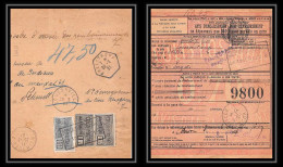 25299/ Bulletin D'expédition France Colis Postaux Freistroff Moselle Bouzonville 1921 N° 19 X2 + 50 - Storia Postale