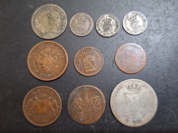 1851-1835 Germany And Austria 9 Old Coins - Andere - Europa