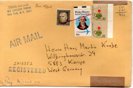 74846 - USA - 1981 - 2@$2 Lampe MiF A R-LpBf NEW YORK -> Westdeutschland - Covers & Documents