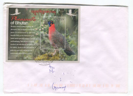 Cover Bhutan 2022 Minisheet Pheasants Of Bhutan Sent From Phuensholing - Bhoutan