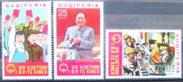 Albania  1969  Mao Tse - Tung   3 V   MNH - Mao Tse-Tung