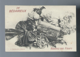 CPA - 34 - De Bédarieux, Recevez Ces Fleurs - Circulée En 1918 - Bedarieux
