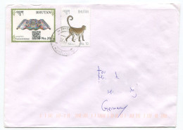 Cover Bhutan 2022 Year Of Monkey Chinese Zodiac Sent From Phuensholing - Bhoutan