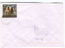 Cover Bhutan 2022 Monkey Golden Langur Sent From Phuensholing - Bhoutan