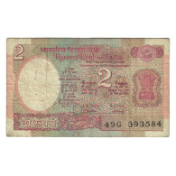 Billet, Inde, 2 Rupees, KM:79c, TB - Inde