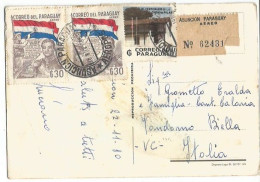 Paraguay Registered Airmail PPC Indigenos Asuncion 28nov1980 With 3 Stamps X Italy - Paraguay