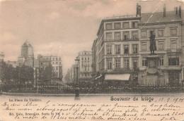 BELGIQUE - Souvenir De Liège - La Place Du Théâtre - Dos Non Divisé - Carte Postale Ancienne - Liege