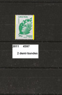 Variété Roulette De 2011 Neuf** Y&T N° 4597 Avec 2 Demi-bandes Au Lieu D'une Droite - Unused Stamps