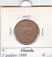 PAESI BASSI OLANDA 5 GULDEN  BEATRIX  ANNO 1989 COME DA FOTO - 1980-2001 : Beatrix