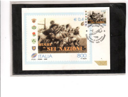 TEM19687  -  ROMA  5.2.2000  /  FDC  TORNEO RUGBY  "  SEI NAZIONI " - Rugby