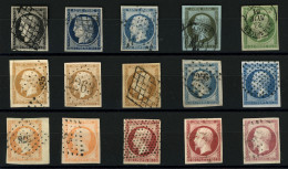 Sélection De 15 Timbres Oblitérés Entre N°3 Et N°17. Qualité Choisie. Superbe. - 1853-1860 Napoléon III.