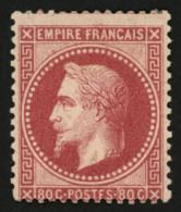 80c Lauré (n°32) Neuf *. TB Nuance. Cote 1950€. Signé SCHELLER. TB. - 1863-1870 Napoléon III. Laure