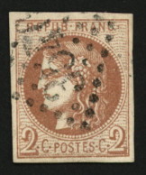 2c BORDEAUX (n°40B) TTB Margé Obl. GC. Signé SCHELLER. TTB. - 1870 Bordeaux Printing