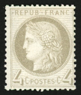 4c CERES (n°52) Neuf *. Trés Belle Gomme. Cote 500€. Signé ROUMET. TTB. - 1871-1875 Ceres