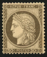 30c CERES (n°56) Neuf *. Cote 1100€. Signé SCHELLER. TTB. - 1871-1875 Cérès