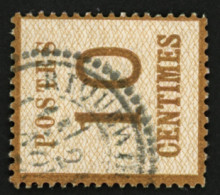 ALSACE LORRAINE : 10c Obl. Cachet Français Perlé Type 24 RIQUEWIHR. RARETE. TB. - 1849-1876: Periodo Classico