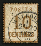 ALSACE LORRAINE : 10c Obl. Cachet Français Type 17 WALBOURG. RARETE. TB. - 1849-1876: Classic Period