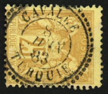 CAVALLE : 25c SAGE Jaune Oblitération Centrale CAVALLE TURQUIE. Rare. Superbe. - 1849-1876: Periodo Classico