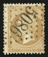 GALLIPOLI : 10c (n°21) Obl. GC 5086. Cote 220€. Signé BRUN. Frappe Luxe. - 1849-1876: Période Classique