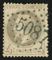 IBRAILA : GC 5087 Bleu Sur 4c Lauré (n°27) Pd. Rare Sur 4c. TTB. - 1849-1876: Klassieke Periode