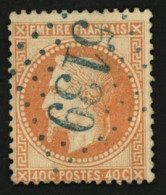 KUSTENDJE : 40c (n°31) Obl. GC 5139. Cote 1600€. Signé CALVES. Frappe Luxe. - 1849-1876: Classic Period