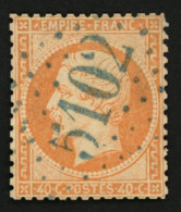 TULSCHA :  40c (n°23) Dents Courtes Obl. GC 5102 En Bleu. Signé CALVES. Cote 250€. TTB. - 1849-1876: Klassik