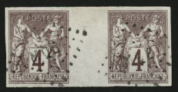 MARTINIQUE : COLONIES GENERALES Paire Inter Panneau Du 4c (n°39) Obl. MQE. Rare. TTB. - Autres & Non Classés