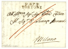 1814 P.87.P TORTONE Sur Lettre Avec Texte Daté "VIGUZZOLA". Superbe. - 1792-1815: Dipartimenti Conquistati