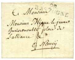 1812 98 BASTOGNE Sur Lettre Pour NANCY. Trés RARE. TB. - 1792-1815 : Departamentos Conquistados