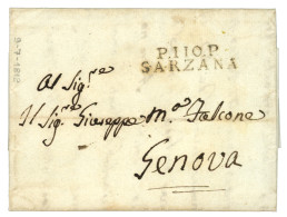 1812 P.110.P SARZANA Sur Lettre Avec Texte. Superbe. - 1792-1815: Veroverde Departementen