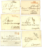 DEPARTEMENTS CONQUIS ITALIENS - Superbe Lot De 13 Lettres Avec Texte. Voir Web. TTB. - 1792-1815: Départements Conquis