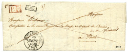 "CAMP De FONTAINEBLEAU" : 1839 Petit Cachet Encadré CAMP + P.P Rouge + T.14 FONTAINEBLEAU Sur Lettre Avec Texte Daté "CA - Legerstempels (voor 1900)