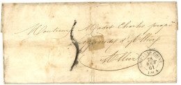 Bureau A - SAIGON : 1861 CORPS EXP. CHINE Bau A + Taxe 5 Tampon Sur Lettre (pd)  Pour La FRANCE. TB. - Legerstempels (voor 1900)