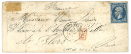 Bureau C - CANTON : 1861 20c (n°14) Obl. CECC +CORPS EXP. CHINE Bau C Sur Enveloppe (trace De Scotch) Pour La FRANCE. Ve - Army Postmarks (before 1900)