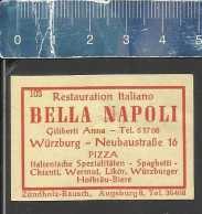 BELLA NAPOLI WÜRZBURG  -   ALTES DEUTSCHES STREICHHOLZ ETIKETT - OLD MATCHBOX LABEL GERMANY - Boites D'allumettes - Etiquettes
