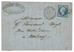 1866 20c (n°22) Obl. GC 2989 + Cachet Rare PORT-STe-MARIE BOITE MOBILE Sur Lettre. Superbe. - 1863-1870 Napoléon III Lauré