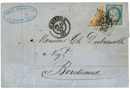 1871  Coupé Du 10c SIEGE (n°36) + 20c (n°37) Obl. GC 3827 + T.17 ST QUENTIN  Sur Lettre Pour BORDEAUX. Cote 10 000€. TTB - 1870 Siege Of Paris
