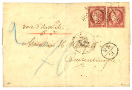 1874 80c CERES(x2) + AFFR. INSUFF./ P.1 + Marque D' Echange F./28 Sur Lettre De PARIS Pour CONSTANTINOPLE. Verso,  WIEN  - 1871-1875 Cérès