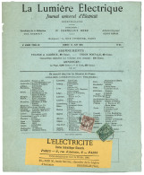 "Affrt à 9c" : 1883 SAGE 4c + 5c  Obl. PARIS 27 Sur Journal Universel D' ELECTRICITE Avec Sa Bande Adresse Pour BRIGNOLE - 1876-1898 Sage (Type II)