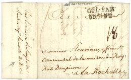 1785 COL. PAR BREST + Achemineur "Cap ROUX NANTES" Sur Lettre De PORT AU PRINCE HAITI. TTB. - Poste Maritime