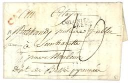 HAITI - Poste Du Général LECLERC : An 10 Trés Rare Cachet CAP. En Rouge (JAMET N°17) + COLONIES PAR BREST Sur Lettre (pd - Schiffspost