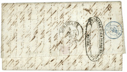 1838 Cachet ACHEMINEE PAR PERQUIER LE HAVRE (verso) + T.14 LE HAVRE Sur Lettre Avec Texte De PORT AU PRINCE Pour BORDEAU - Correo Marítimo