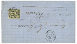 1878 1F SAGE Obl. LE CAP HAITIEN Sur Lettre Pour NANTES. RARE. Signé BAUDOT + BOULE + ROUMET. TTB. - Correo Marítimo