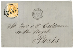 VENEZUELA : 1883 25c + PORTO-CABELLO PAQ FR D N°3 Sur Lettre Pour La FRANCE. RARE. Superbe. - Correo Marítimo