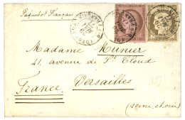 1871 CERES 10c + 40c Obl. YOKOHAMA Bau FRANCAIS Sur Enveloppe Pour La FRANCE. Rare Affrt à 40c. TTB. - 1849-1876: Periodo Clásico